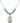 Saint Daniel Birthstone Necklace | 3/4 inch | 6mm Beads  Aqua Sterling Silver