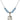 Saint Dymphna Birthstone Necklace | 3/4 inch | 6mm Beads  Aqua Sterling Silver