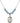 Saint Dymphna Birthstone Necklace | 3/4 inch | 6mm Beads  Aqua Sterling Silver