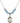 Saint Elizabeth of Hungary Birthstone Necklace | 3/4 inch | 6mm Beads  Aqua Sterling Silver