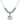 Saint Francis de Sales Birthstone Necklace | 3/4 inch | 6mm Beads  Aqua Sterling Silver