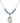 Saint Francis de Sales Birthstone Necklace | 3/4 inch | 6mm Beads  Aqua Sterling Silver