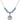 Saint Scholastica Birthstone Necklace | 3/4 inch | 6mm Beads  Aqua Sterling Silver