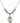 Saint Scholastica Birthstone Necklace | 3/4 inch | 6mm Beads  Aqua Sterling Silver