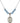 Saint Isabella of Portugal Birthstone Necklace | 3/4 inch | 6mm Beads  Aqua Sterling Silver