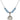 Saint Gabriel Possenti Birthstone Necklace | 3/4 inch | 6mm Beads  Aqua Sterling Silver