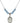Saint Gabriel Possenti Birthstone Necklace | 3/4 inch | 6mm Beads  Aqua Sterling Silver