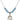 Saint Susanna Birthstone Necklace | 3/4 inch | 6mm Beads  Aqua Sterling Silver