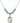 Saint Susanna Birthstone Necklace | 3/4 inch | 6mm Beads  Aqua Sterling Silver