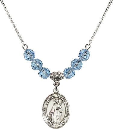 Saint Catherine of Alexandria Birthstone Necklace | 3/4 inch