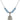 Saint Vitus Birthstone Necklace | 3/4 inch | 6mm Beads  Aqua Sterling Silver