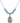 Saint Vitus Birthstone Necklace | 3/4 inch | 6mm Beads  Aqua Sterling Silver