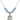 Saint Theodora Birthstone Necklace | 3/4 inch | 6mm Beads  Aqua Sterling Silver