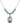 Saint Theodora Birthstone Necklace | 3/4 inch | 6mm Beads  Aqua Sterling Silver