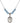 Saint Seraphina Birthstone Necklace | 3/4 inch | 6mm Beads  Aqua Sterling Silver