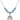Saint Anthony Mary Claret Birthstone Necklace | 3/4 inch | 6mm Beads  Aqua Sterling Silver