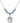 Saint Anthony Mary Claret Birthstone Necklace | 3/4 inch | 6mm Beads  Aqua Sterling Silver