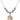 Our Lady of Czestochowa Birthstone Necklace | 3/4 inch | 6mm Beads  Aqua 14kt Gold Filled