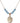 Our Lady of Czestochowa Birthstone Necklace | 3/4 inch | 6mm Beads  Aqua 14kt Gold Filled