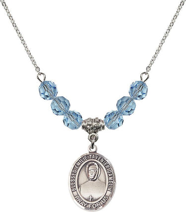 Blessed Emilie Tavernier Gamelin Birthstone Necklace | 3/4 inch | 6mm Beads