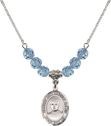Blessed Jose Sanchez del Rio Birthstone Necklace | 3/4 inch