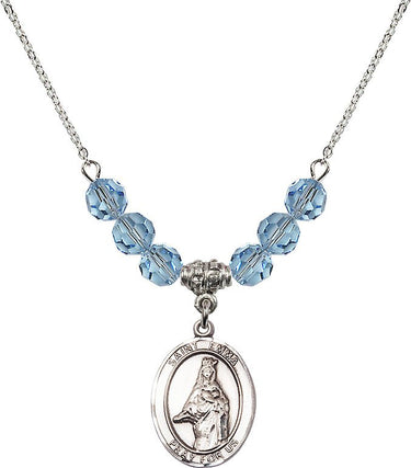 St. Emma Uffing Birthstone Necklace | 3/4 inch | 6mm Beads
