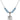 Saint Christopher Birthstone Necklace | 3/4 inch | 6mm Beads  Aqua Sterling Silver