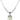 Our Lady of Guadalupe Birthstone Necklace | 5/8 inch | 6mm Beads  Crystal Sterling Silver