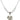 Communion Heart Birthstone Necklace | 3/4 inch | 6mm Beads  Crystal Sterling Silver