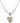 Communion Heart Birthstone Necklace | 3/4 inch | 6mm Beads  Crystal Sterling Silver