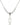 Cross Birthstone Necklace | 1 inch | 6mm Beads  Crystal Sterling Silver