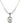 Saint Bernadette Birthstone Necklace | 3/4 inch | 6mm Beads  Crystal Sterling Silver