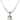 Saint Genesius of Rome Birthstone Necklace | 3/4 inch | 6mm Beads  Crystal Sterling Silver