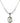 Saint Genesius of Rome Birthstone Necklace | 3/4 inch | 6mm Beads  Crystal Sterling Silver