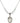 Saint Maria Faustina Birthstone Necklace | 3/4 inch | 6mm Beads  Crystal Sterling Silver
