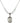 Saint Peregrine Birthstone Necklace | 3/4 inch | 6mm Beads  Crystal Sterling Silver