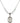 Saint Teresa of Avila Birthstone Necklace | 3/4 inch | 6mm Beads  Crystal Sterling Silver