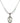 Saint Christopher Birthstone Necklace | 3/4 inch | 6mm Beads  Crystal Sterling Silver