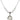 Saint Maria Goretti Birthstone Necklace | 3/4 inch | 6mm Beads  Crystal Sterling Silver