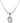 Saint Maria Goretti Birthstone Necklace | 3/4 inch | 6mm Beads  Crystal Sterling Silver