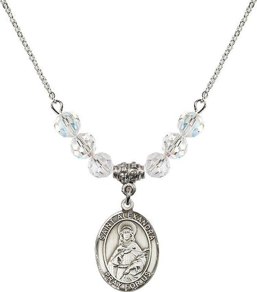 Collar de natalicio de Santa Alejandra | 1.9 cm | Cuentas de 6 mm