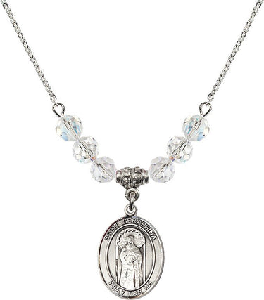 Saint Seraphina Birthstone Necklace | 3/4 inch | 6mm Beads