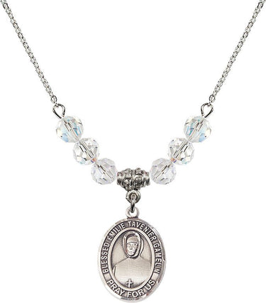 Blessed Emilie Tavernier Gamelin Birthstone Necklace | 3/4 inch | 6mm Beads