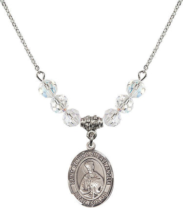 St. Edmund of East Anglia Birthstone Necklace | 3/4 inch