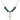Crucifix Birthstone Necklace | 1 inch | 6mm Beads  Emerald Sterling Silver