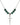 Crucifix Birthstone Necklace | 1 inch | 6mm Beads  Emerald Sterling Silver