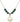 Claddagh Birthstone Necklace | 5/8 inch | 6mm Beads  Emerald 14kt Gold Filled