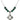 Cross Birthstone Necklace | 1 inch | 6mm Beads  Emerald Sterling Silver