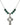 Cross Birthstone Necklace | 1 inch | 6mm Beads  Emerald Sterling Silver