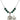 Saint Agatha Birthstone Necklace | 3/4 inch | 6mm Beads  Emerald Sterling Silver